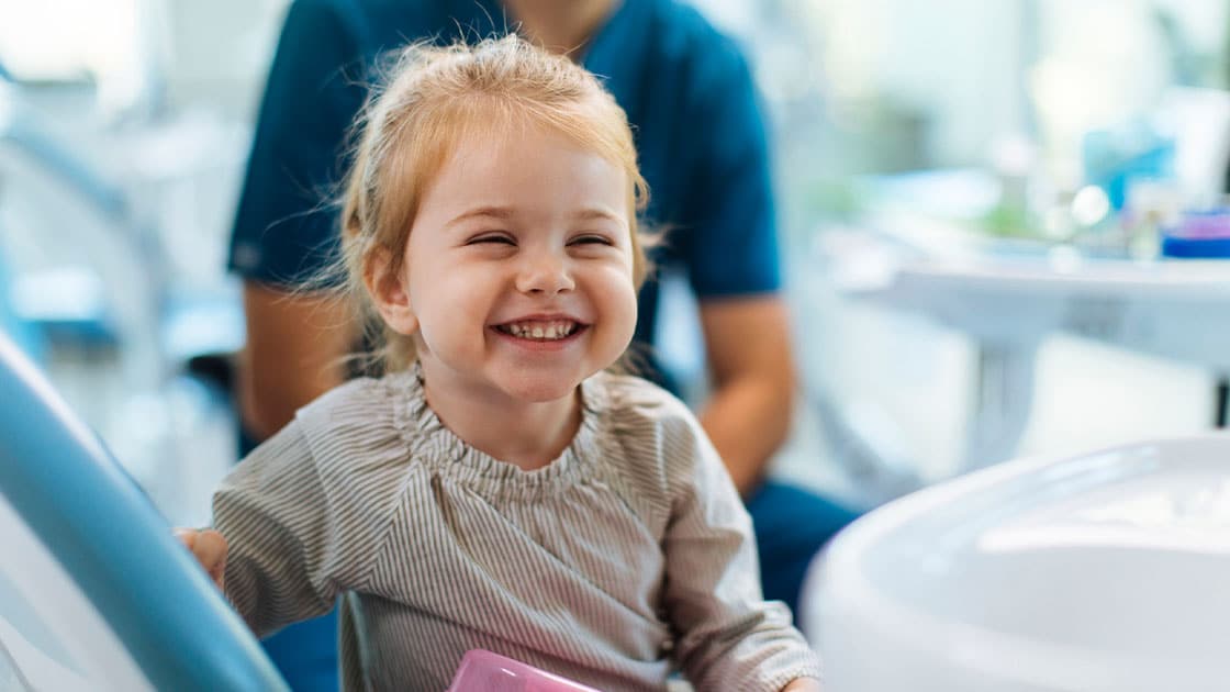 Smiling child at dentist